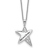 Sentimental Expressions Sterling Silver Rhodium-Rhodium-Plated Antiqued Meet Me in the Stars 18 Inch Necklace